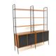 Bibliothèque scandinave "double" en teck, Kurt Nordström, Suède, 1950