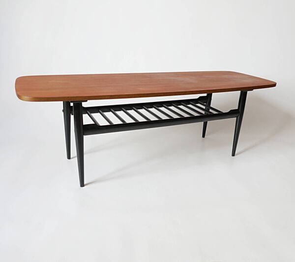 Table basse en teck scandinave 1970