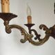 French Vintage Art Nouveau Bronze 5 Light Traditional Style Chandelier 5483