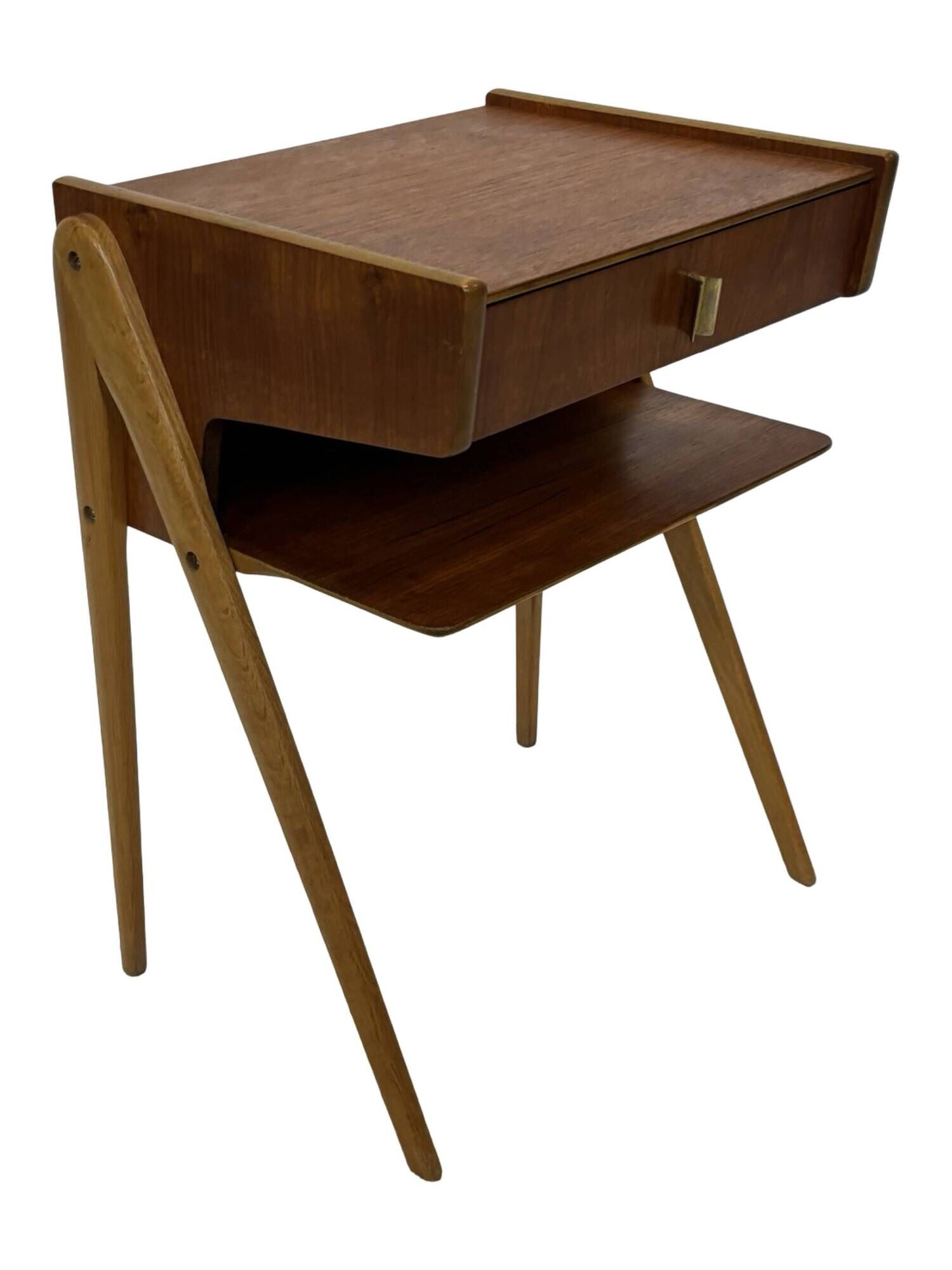Vintage Scandinavian teak side table/bedside table and 60's Design