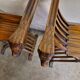 Pair of curule chairs known as Savonarole chairs - In carved wood
