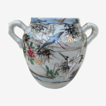 Vase japonisant porcelaine vintage