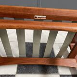 Arne Wahl Iversen Danish Teak chair for Komfort Denmark with Ottoman 1960s