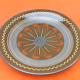 Puigdemont dish Enamelled polychrome terracotta with decoration spirals 1960s