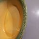 Breton dish in green and yellow ceramic