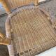 Set of 3 vintage rattan and wicker armchairs