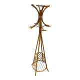 Porte manteau en rotin vintage 1970
