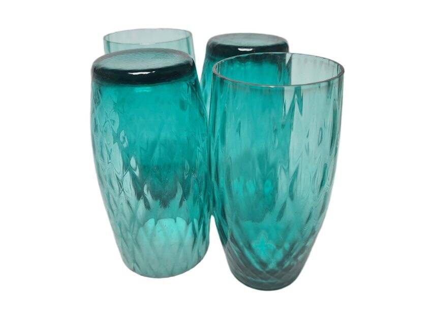 Vintage cocktail glasses by Sarnecki for Krosno Glassworks, Poland, 1970s, set of 4