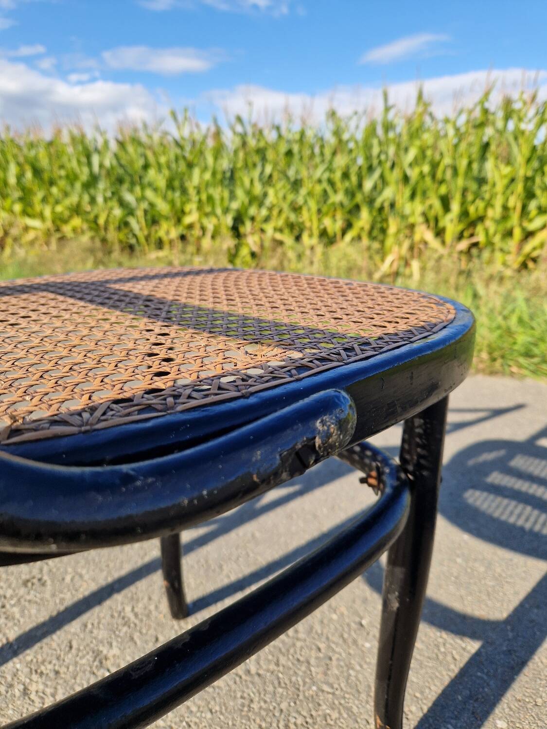 Set of 2 cane bistro chairs