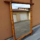 Ancien miroir bois bambou 76 x 60 cm