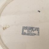 Faience serving dish stamped U & CIE - Sarreguemines, Gooseberry model