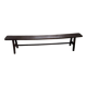 Dark patinated 1900 bench 220cm