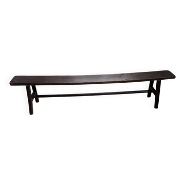 Banc 1900 pin patiné foncé 220cm