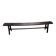 Dark patinated 1900 bench 220cm