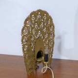 Vintage peacock screen lamp
