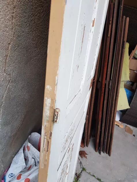 Old wooden exterior door