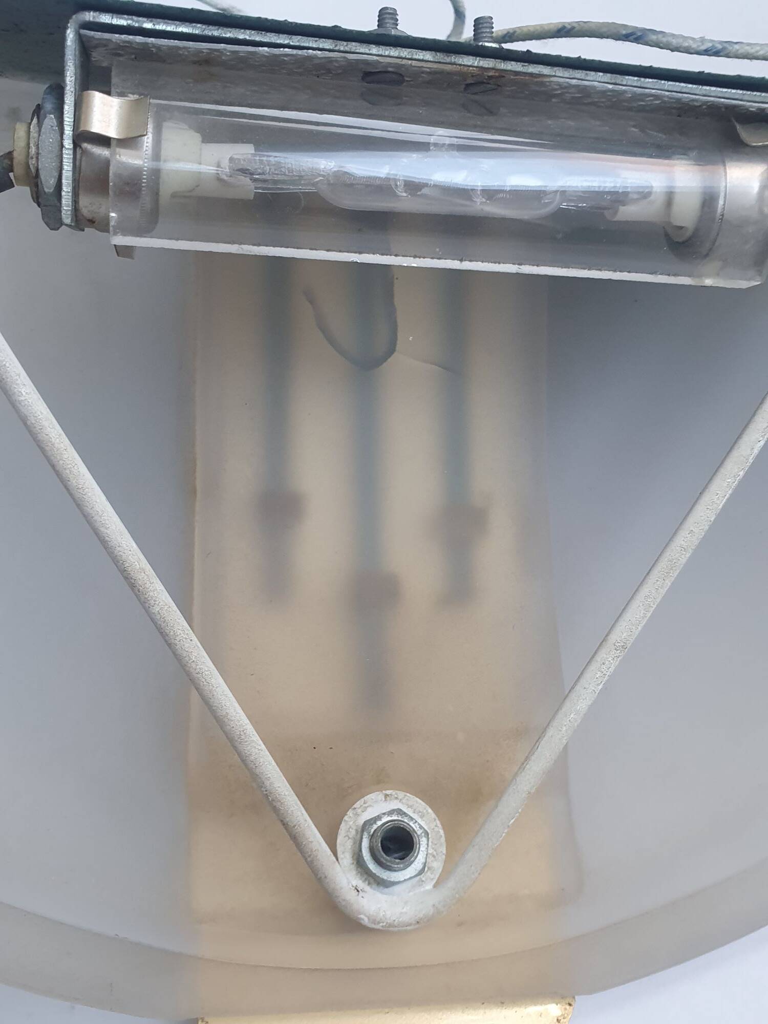 Pair of vintage gold half-moon wall sconces