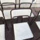 Set of 12 vintage Danish metal and fabric chairs