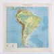 Carte de Amérique du Sud vintage de 1950