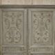 Jacobean Revival armoire, hand-carved, painted - 1840-1860