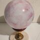 Vintage 1970s pink marble effect globe and marble floor lamp