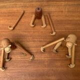 Danish mid-century wooden monkeys, set of 3