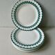 6 flat plates Digoin Sarreguemines France, décor Europe, years 30-40