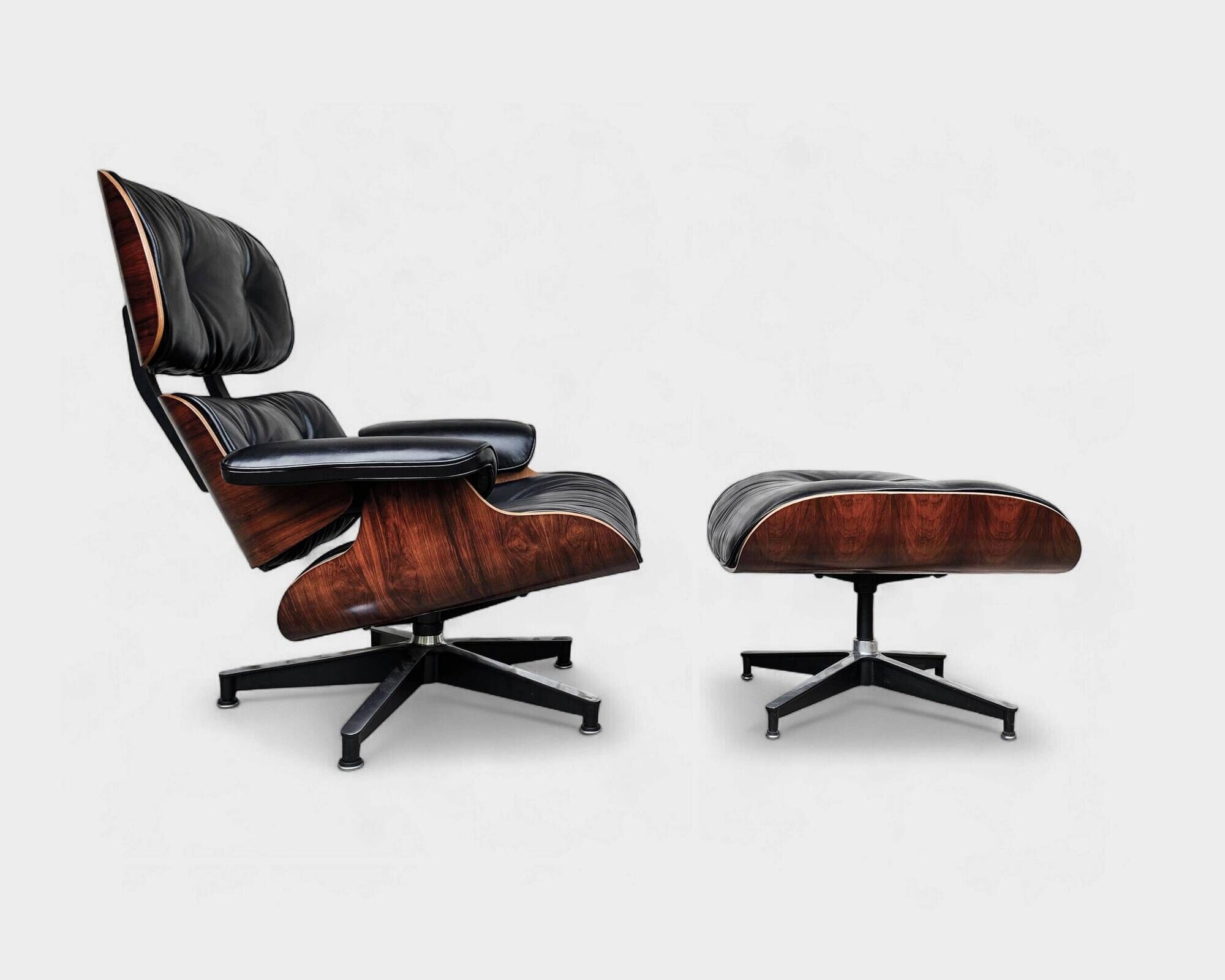 Fauteuil Lounge Herman Miller Charles & Ray Eames 1976 Palissandre Nv Cuir