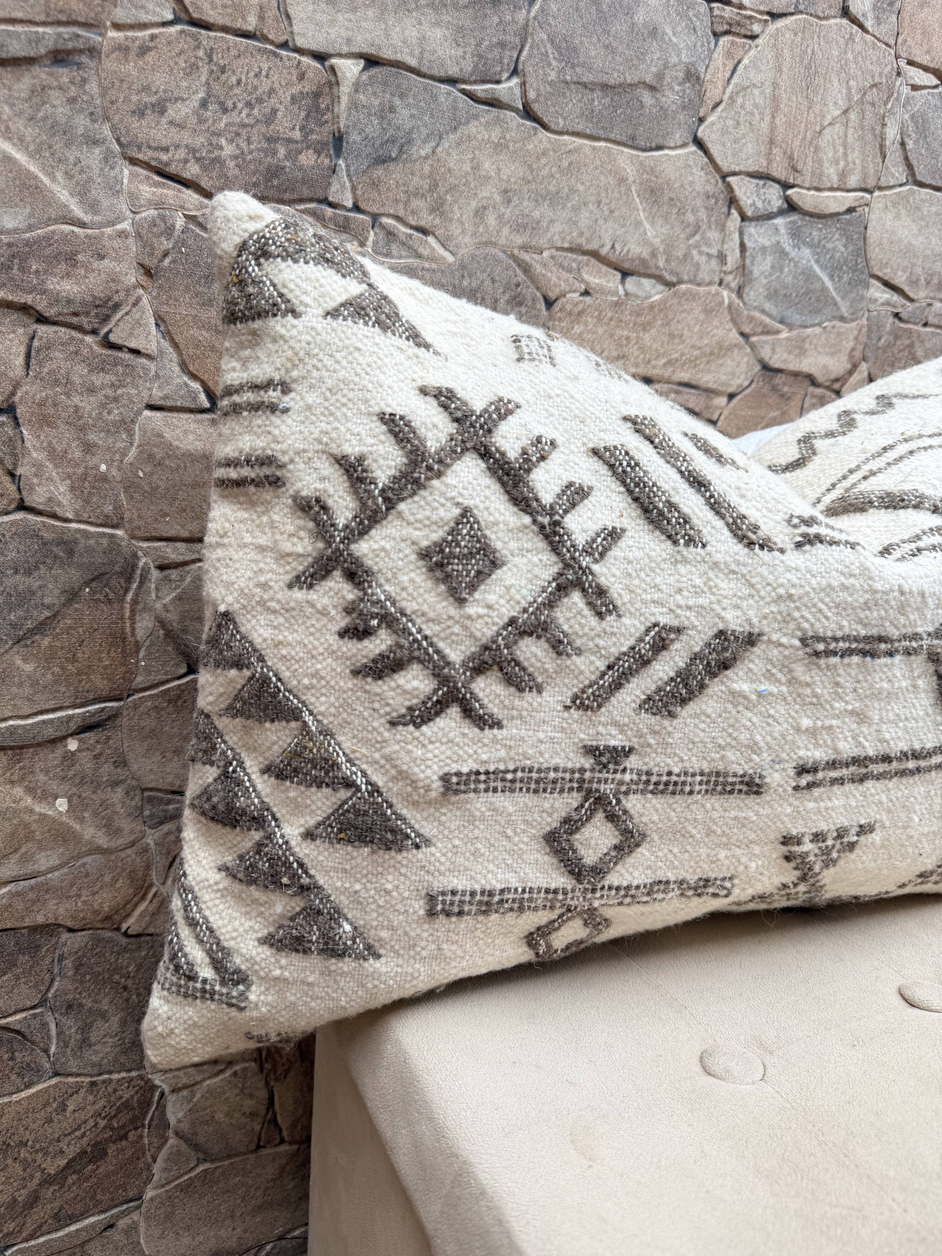 Taie d'oreiller marocaine, housse de coussin berbère,