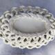 Vintage woven ceramic fruit bowl