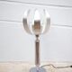 Vintage lamp, table lamp, chrome lamp with brushed steel blades, flower lamp, design lamp