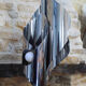 Suspension in chromed metal 3 lights 70s
