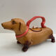 Dachshund zoomorphic teapot - Japanese glazed ceramic