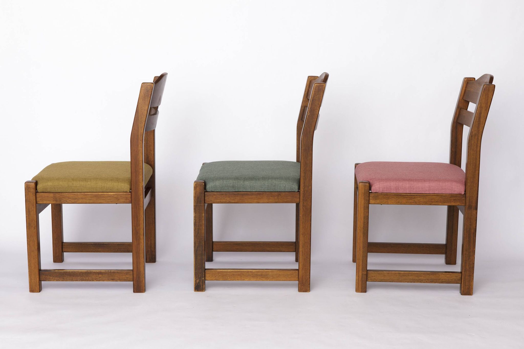 Set of 5 Vintage Dining Chairs, 1960s–1970s | Colorful Upholstered Vintage