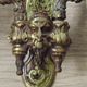 Antique French Gothic Dragon Bronze Double Piano Sconce Signed L. Pinet