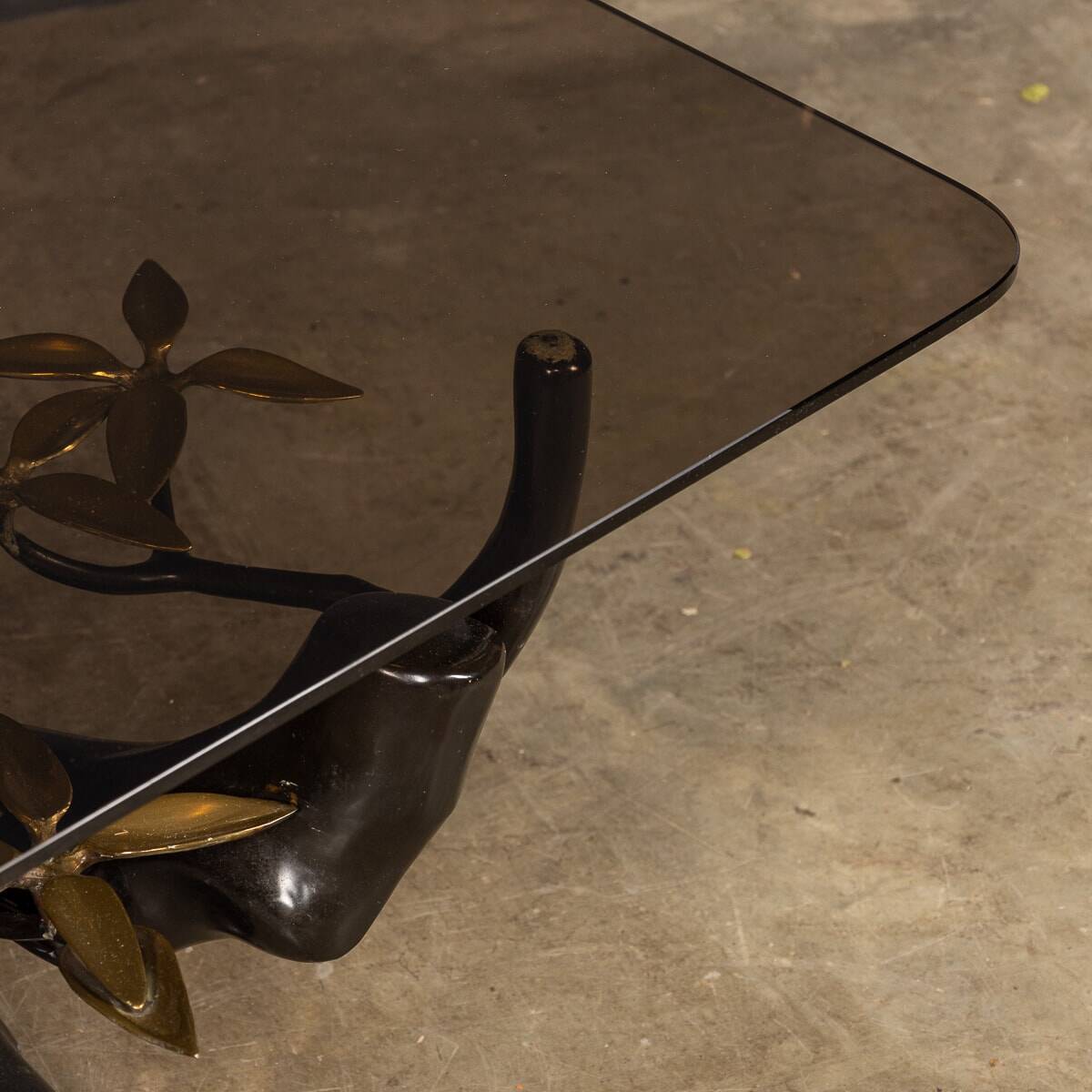 Striking mid 20thc belgian bonsai tree coffee table, willy daro c.1970