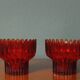 Bougeoirs en Verre "Crown" par Sigvard Bernadotte pour Lindshammar