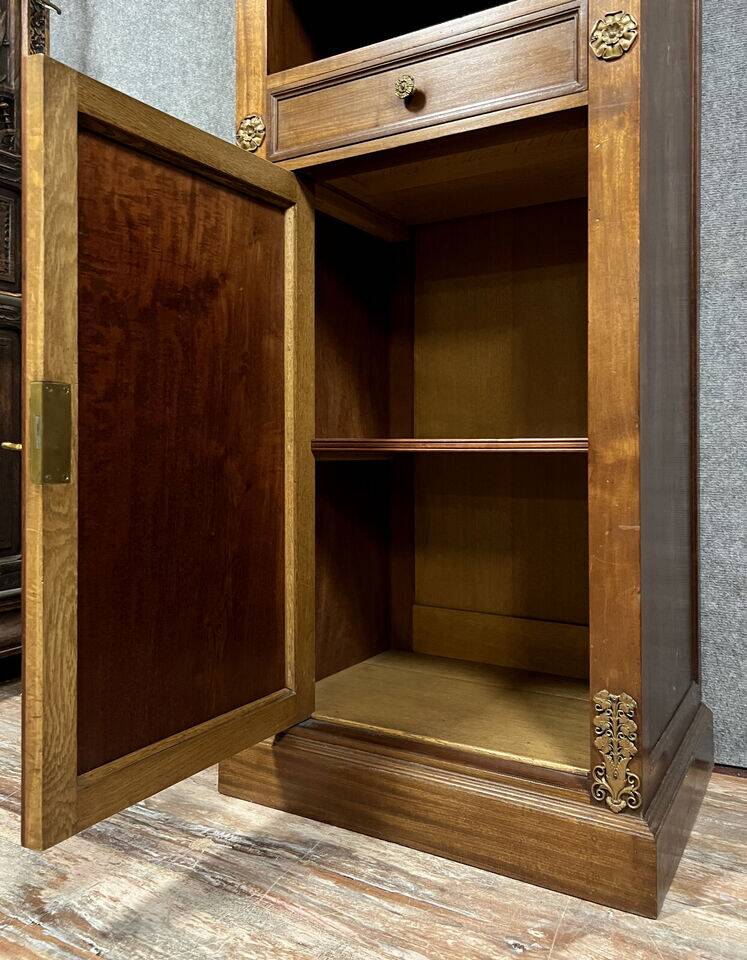 Empire style mahogany bookcase cabinet circa 1880 (A)