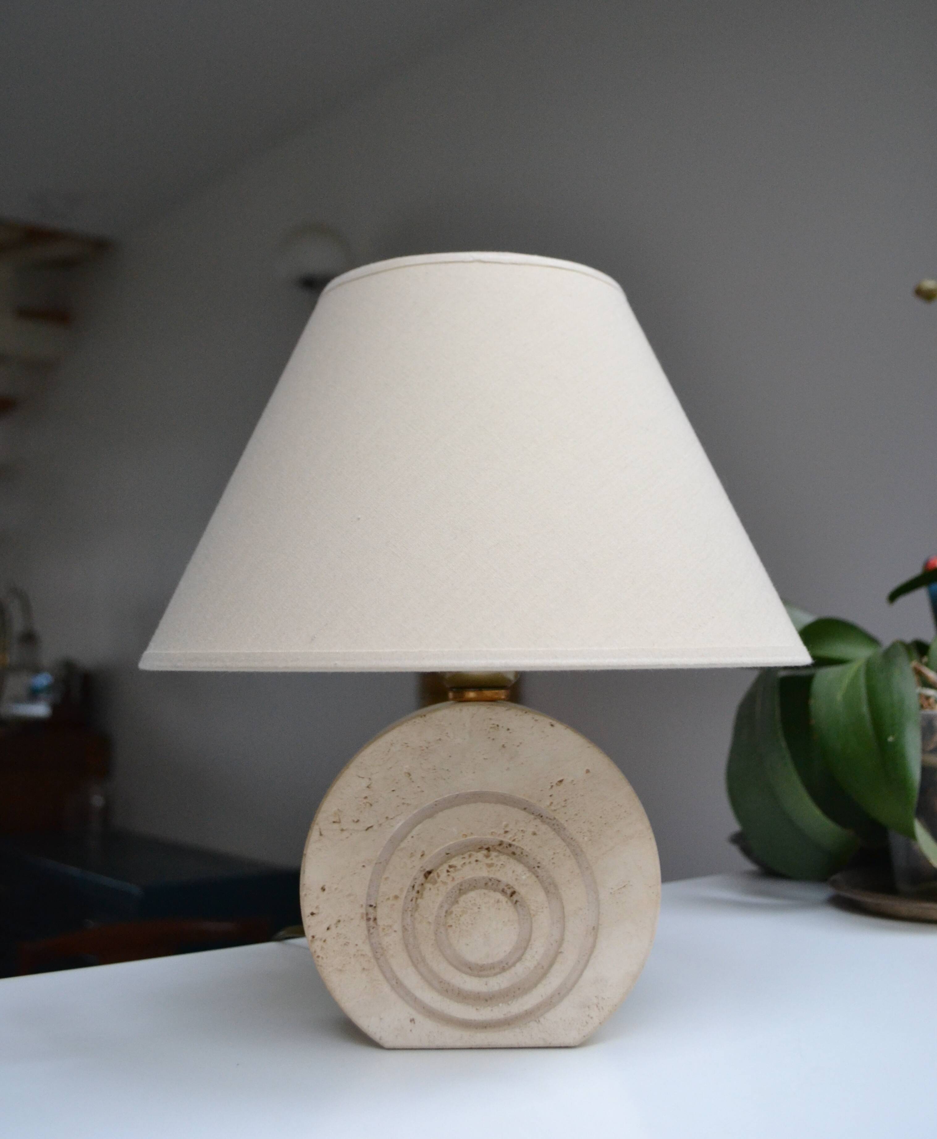 Travertine lamp Fratelli Manelli 60s/70s