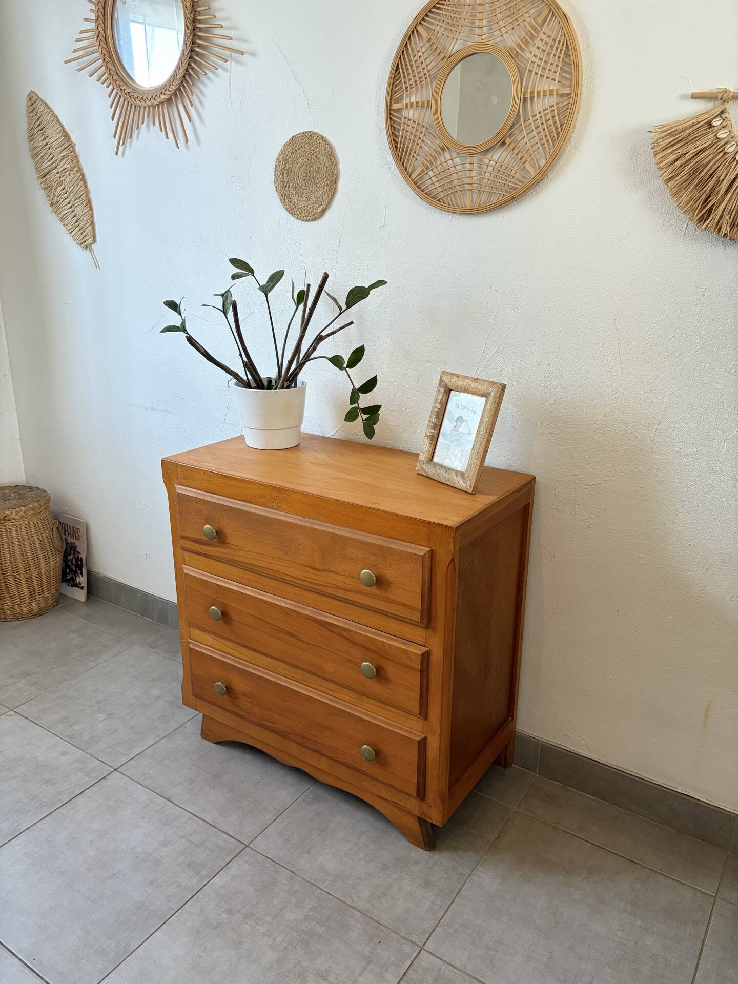 Vintage oak chest of drawers