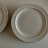 Set of 10 Festons dessert plates by Pierre Motton Gien 1970