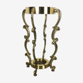 Hollywood Regency solid brass umbrella stand, Italy, 1970s