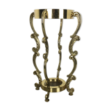Hollywood Regency solid brass umbrella stand, Italy, 1970s
