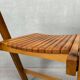2x vintage wooden folding chairs – beech