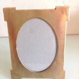 Brushed brass photo frame art deco style / 30s-40s