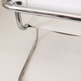 Metal and leather tubular chair