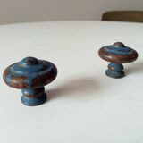 Pair of antique cast iron furniture handles