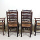 Six country chairs from the early 20th century