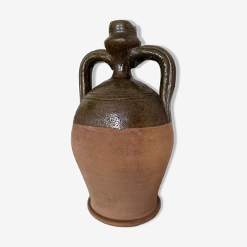 Persimmon glazed terracotta oil jar