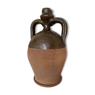 Persimmon glazed terracotta oil jar